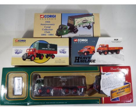 Corgi - four 1:50 scale trucks in original boxes comprising 31006, 97316, 97301 and CC10601, models appear to be in mint cond