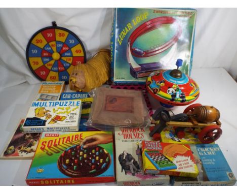 Vintage / Toys and Games - a good mixed lot to include Chad Valley spinning top, a rare Japanese battery operated Lunar Loop 