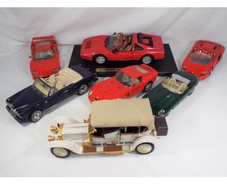 Franklin Mint and others - seven unboxed diecast vehicles predominantly 1:24 scale, includes Franklin Mint E Type Jag, 1993 R