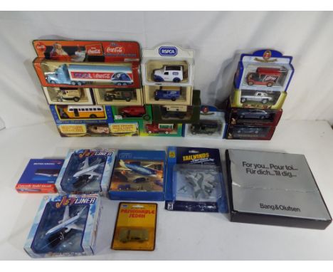 Diecast - a quantity of boxed diecast model motor vehicles and airplanes to include Matchbox Models of Yesteryear, Oxford Die