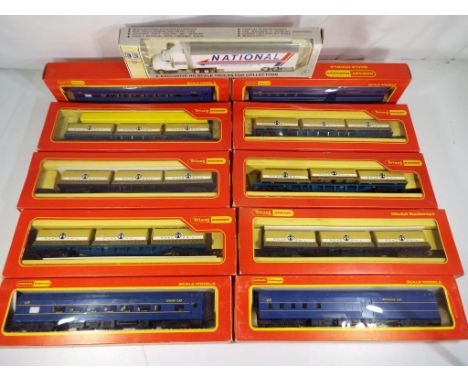 Model Railways - ten boxes of Tri-ang OO gauge rolling stock and a boxed diecast truck, lot comprising R637 x 6, R444, R446 x