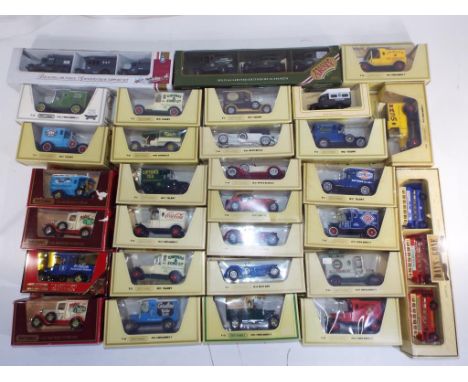 Matchbox models of Yesteryear and Ledo - 28 diecast vehicles in original window boxes comprising Y5 a 1927 Talbot van in the 