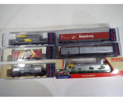 Model Railways -  Piko and Electrotren six items of rolling stock in original boxes comprising an electric loco reference num