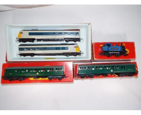 Model Railways - Tri-ang OO gauge locomotives in original boxes comprising R55C, R156, 225 and R355 items in E to NM conditio