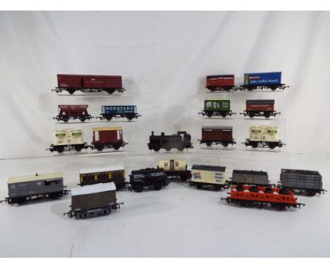 Model Railways - a quantity of unboxed OO gauge wagons comprising Hornby, Tri-ang, Mainline and similar and a Hornby OO gauge