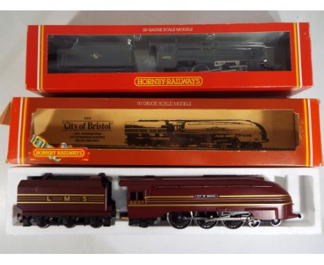 Model Railways - two boxed Hornby OO gauge steam locomotives comprising R072 an LMS 4-6-2 loco City of Bristol and R347 a bla