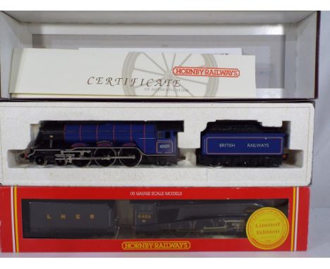Model Railways - two boxed Hornby OO gauge steam locomotives comprising R099, an LNER 4-6-2 Class A4 limited edition and a R1