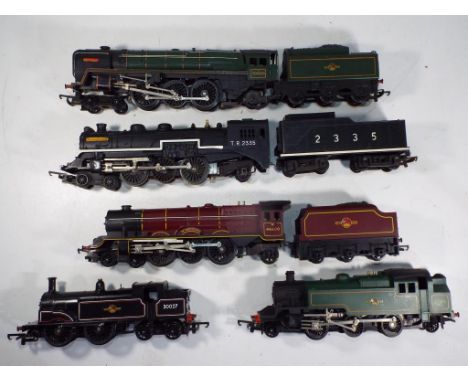 Model Railways -  Hornby and Tri-Ang OO gauge steam locomotives five unboxed in excellent to near near mint condition Est £60