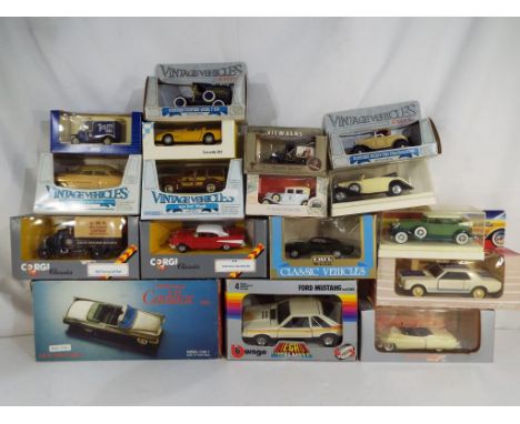 Diecast - a quantity of boxed diecast model motor vehicles to include Burago / Bburago, ERTL, Corgi, Solido, Majorette, Vites