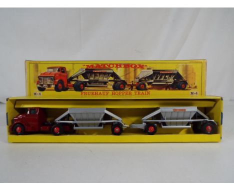 Matchbox Major Pack M-4 by Lesney - Fruehauf Hopper Train, complete exc to nm in excellent+ original picture box with packing