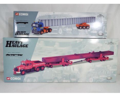 Corgi - two 1:50 scale trucks from the Heavy Haulage Cerise collection, both models appear to be in mint condition, no certif