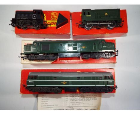Model Railways - four diesel Tri-ang OO gauge locomotives in original boxes comprising R152, R253, R357 and R751, locos NM to