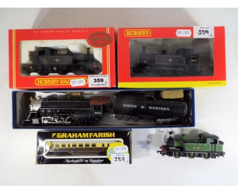 Model Railways - good lot to include Hornby OO gauge steam locomotive #R2155B, #R2095A, a Mainline OO gauge steam locomotive,