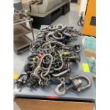 Chain links, hooks and I bolts