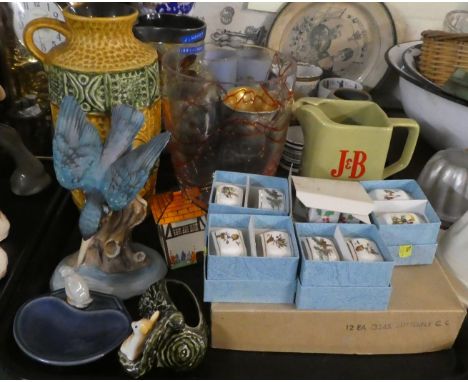 A Collection of Ceramics to Include West German Vase, Wade Ashtray, Sylvac Vase, Collection of Ceramic Napkin Holders, J&amp;
