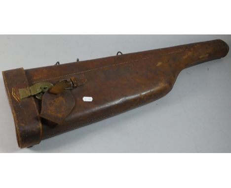 A Vintage Leg of Mutton Twelve Bore Shotgun Case, 80cm Long 