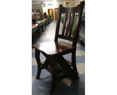 A Modern Mahogany Metamorphic Step Chair 