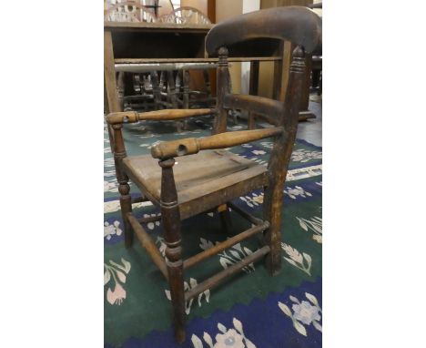 A Late 19th Century Child's Armchair/Commode 
