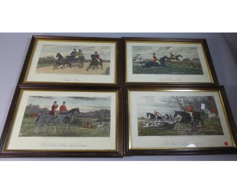 A Set of Four Hunting Prints After Sheldon-Williams, Each 31.5cm Wide 