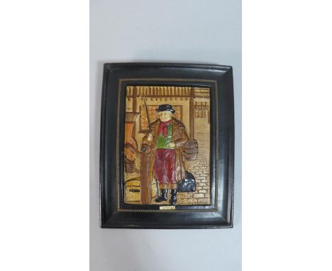 A Moulded Ceramic Plaque Depicting Dickens Character by Bretby no.2076, 20.5cm High 