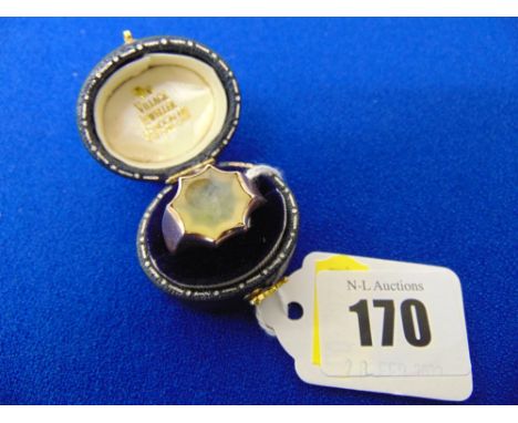 An unusual Yellow Agate Intaglio ring, stamped 9ct