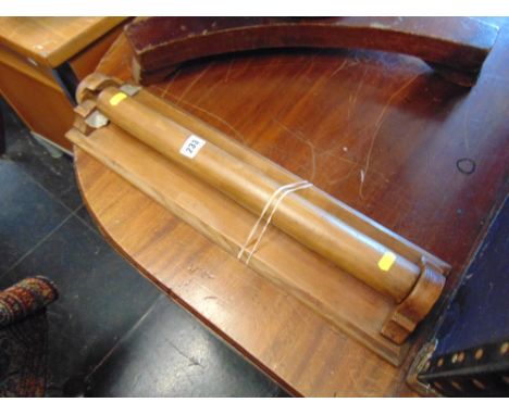 An early pine roller towel holder, 50cm