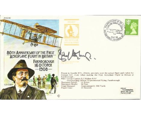 Richard Attenborough signed 80th anniv of the first aeroplane flight in Britain. Good condition 