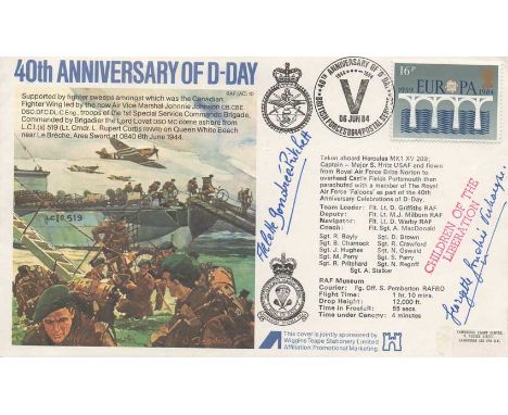 Arlette & Georgette Gondree, the first children to be liberated on 6th June 1944. Signed RAF 40th Anniversary of D-Day FDC. G