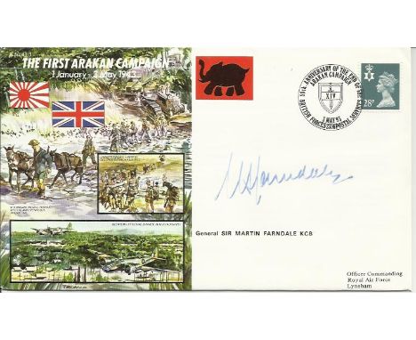 General Sir Martin Farndale JS50 Series cover, the First Arakan Campaign, signed by General Sir Martin Farndale KCB. Good con