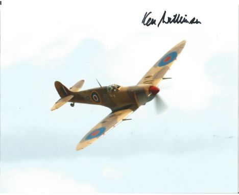 WW2 Spitfire pilot Ken Wilkinson signed 10x8 colour photo.  Good Condition. All signed pieces come with a Certificate of Auth