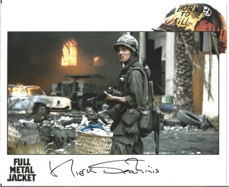 Full Metal Jacket Kieron Jechinis signed 10x8 colour photo.  Good Condition. All signed pieces come with a Certificate of Aut