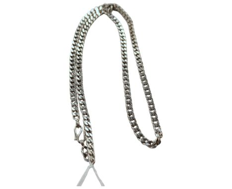 SILVER CURB LINK NECKLACE WITH 'S' SHAPE CATCH