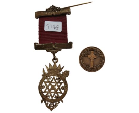 SILVER MASONIC JEWEL &amp; MASONIC TOKEN