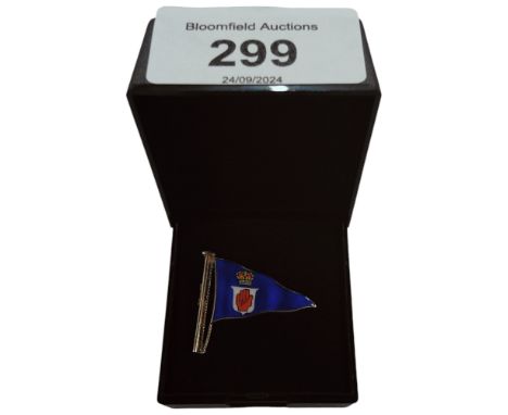 SILVER &amp; ENAMEL ULSTER YACHT CLUB BROOCH