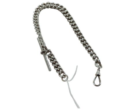ANTIQUE SILVER GRADUATED ALBERT CHAIN