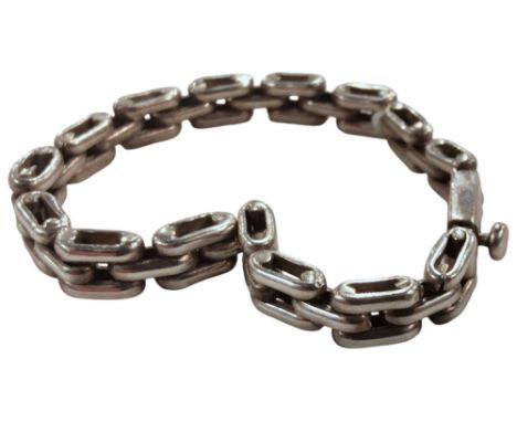 SILVER FANCY LINK BRACELET