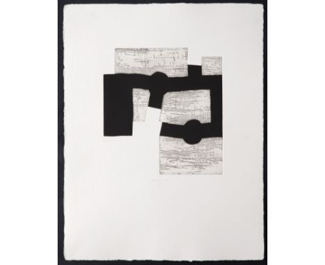 EDUARDO CHILLIDA JUANTEGUI (San Sebastian, 1924 - 2002).Untitled, from the book "Aromas", 2000.Etching on thick Velin paper, 