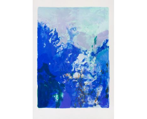 ZAO WOU KI (Beijing, 1921 - Nyon, Switzerland, 2013).Untitled, from the Suite Olympic Centennial, 1992.Lithograph on 270 gsm 