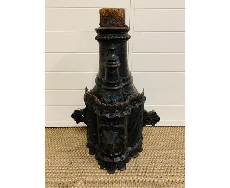 A Cast Iron Gothic Rain Water Hopper (approx. H60cm)