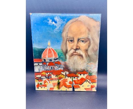 A Portrait of Filippo Brunelleschi Italian Architect and Designer incorporating the Dome of Florence's Cathedral by Robert J 