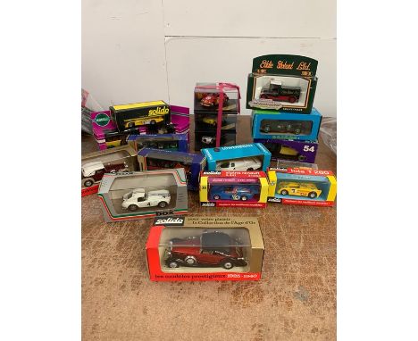 A selection of Various boxed model vehicles to include Dinky, Vitesse, Solido, Russo Balt, and many more 