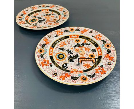 A pair of Ashworth Ironstone china plates 