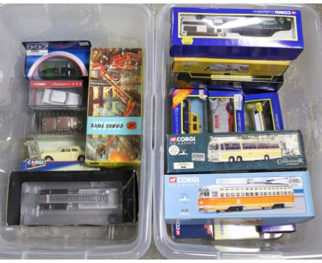 Collection of Corgi model vehicles, to include Corgi Major Toys 1127 Simon Snorkel Fire Engine, TY07601 James Bond 007 Jaguar