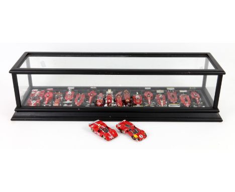 Eighteen 1:43 scale die-cast model Ferraris, to include Brumm, Minichamps, Solido, Onyx, Quartzo and others, (18), in a Frank