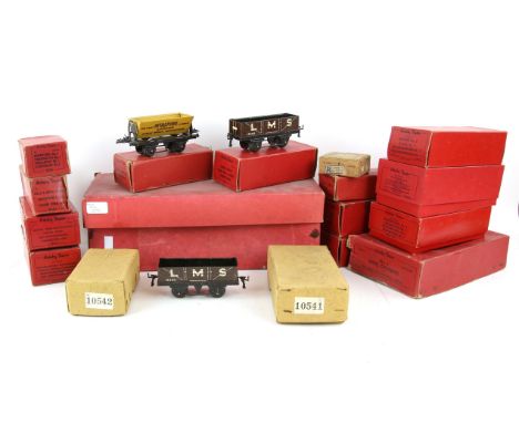 Collection of Hornby 0 gauge clockwork locomotives, wagons, accessories and track, to include No. 40 Tank locomotive 41021, a