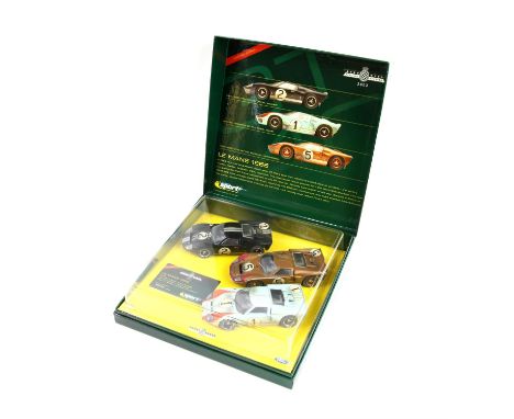 Scalextric Sport, Goodwood Festival of Speed 2003, Le Mans 1966 three Ford GT40 427 MkII, boxed,Condition Report:  Some light