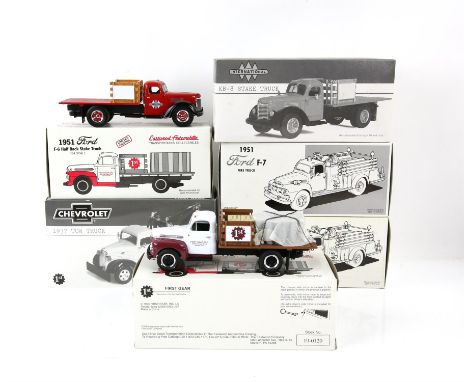 Six First Gear 1:34 scale model vehicles, comprising limited edition Eastwood Automobilia 1951 Ford F-6 Half Rack Stake Truck