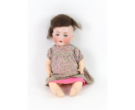 K and H bisque headed doll, sleeping eyes and open mouth with two teeth, 37 cmsProvenance; private collection from a local de