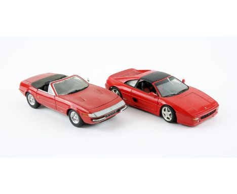 Ferrari 1:18 scale models - includes Ferrari F355 by UT Models & Ferrari 365 GTS/4 by Hotwheels (2) 