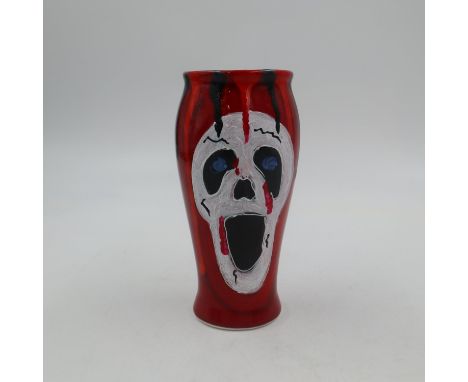 Anita Harris Scream vase, signed in gold, no cracks or chips. H: 17.5cm. UK P&amp;P Group 2 (£20+VAT for the first lot and £4